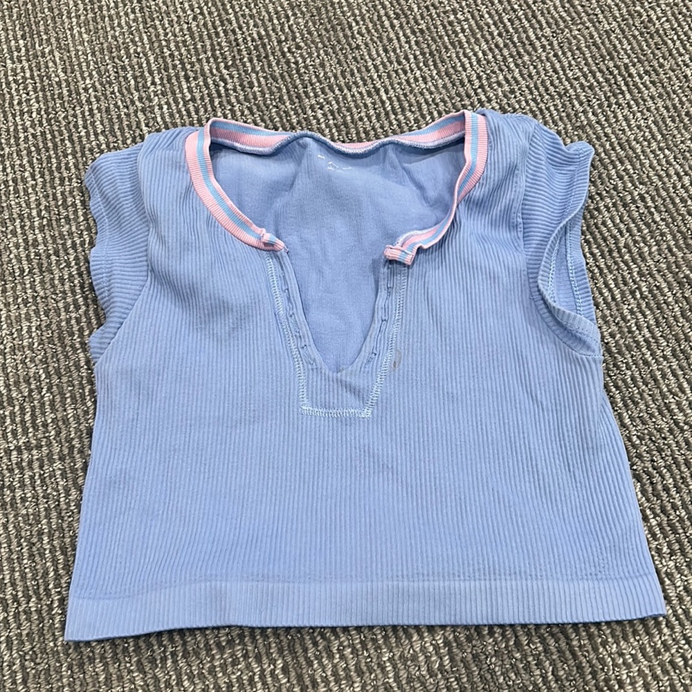 Blue and pink Urban Outfitters Go for Gold tank top